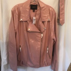 Forever 21 Blush Pink Pleather Jacket NWT
